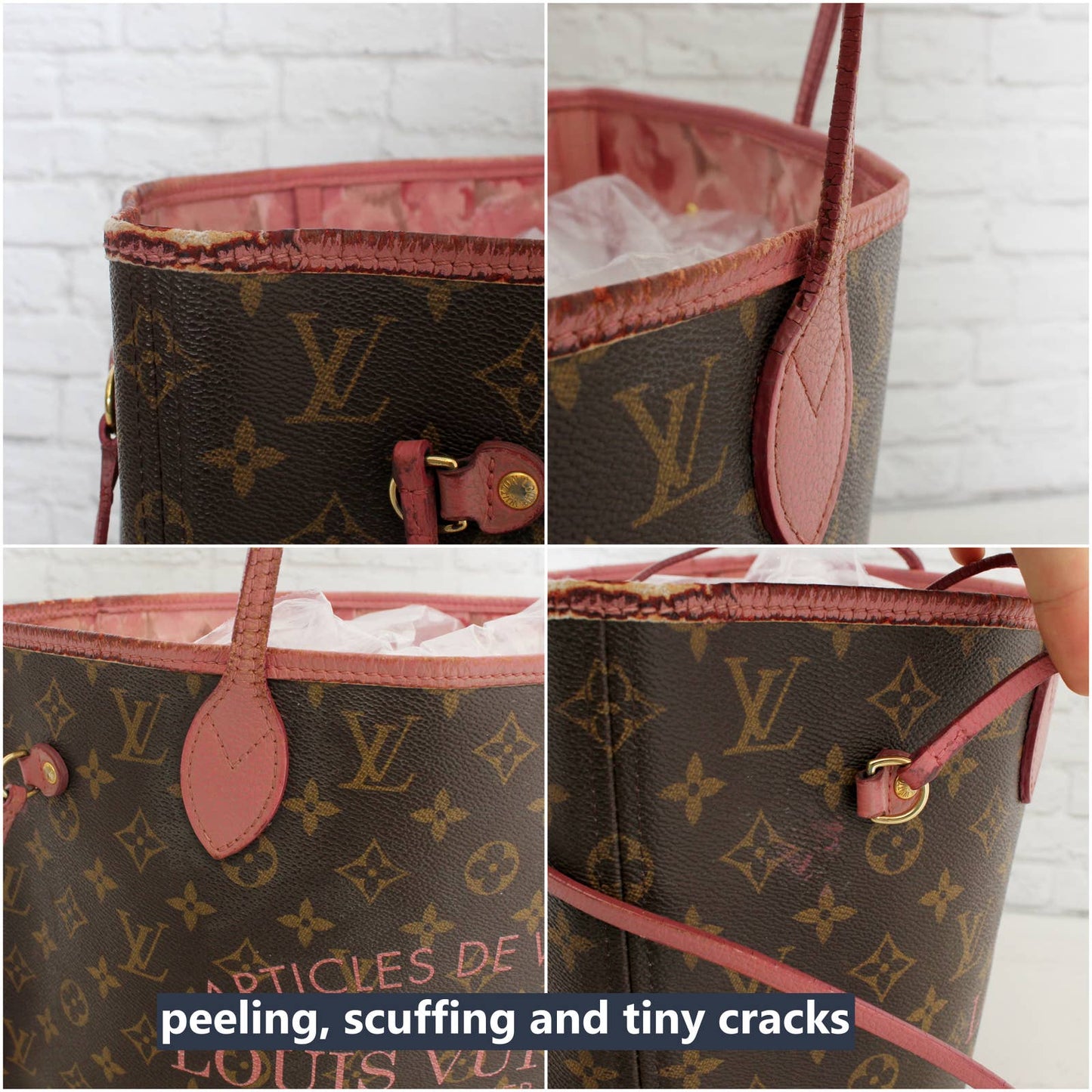 Louis Vuitton Neverfull MM Articles de Voyage Ikat Monogram Rose Tote