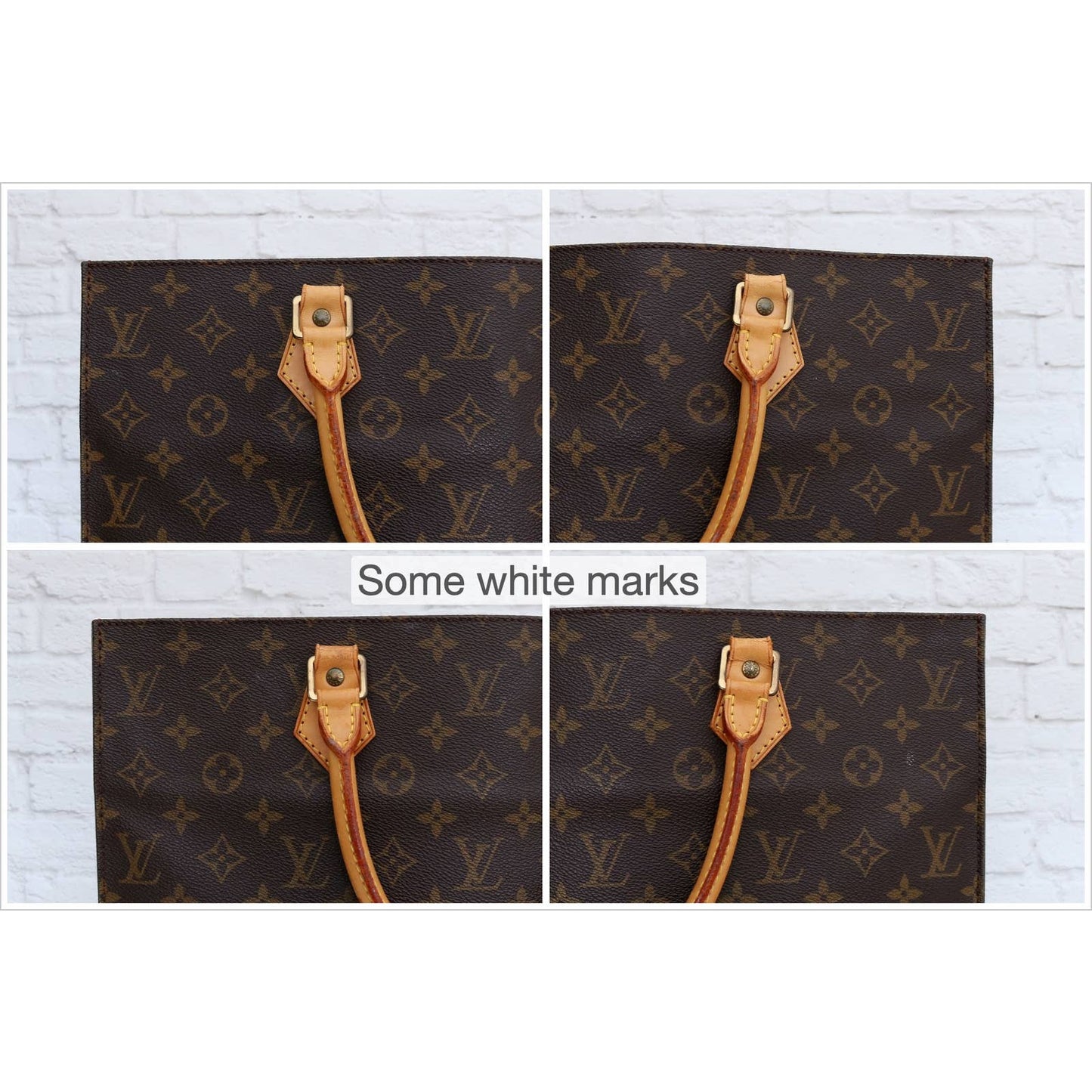 Louis Vuitton Sac Plat Monogram Satchel Shopper Tote