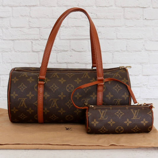 Louis Vuitton Papillon 30 Monogram with Pouch Satchel