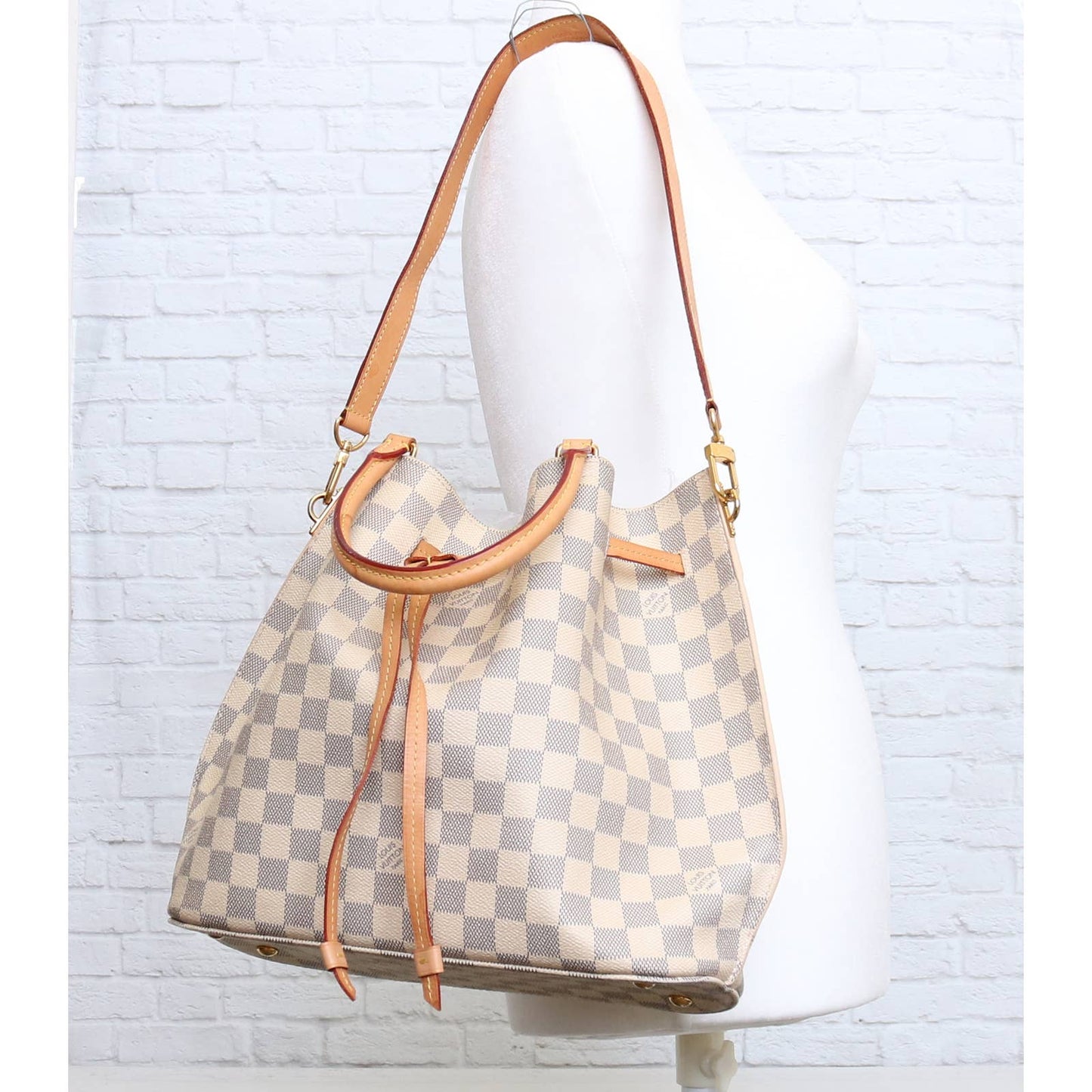 Louis Vuitton Girolata Damier Azur Bucket Shoulder Bag