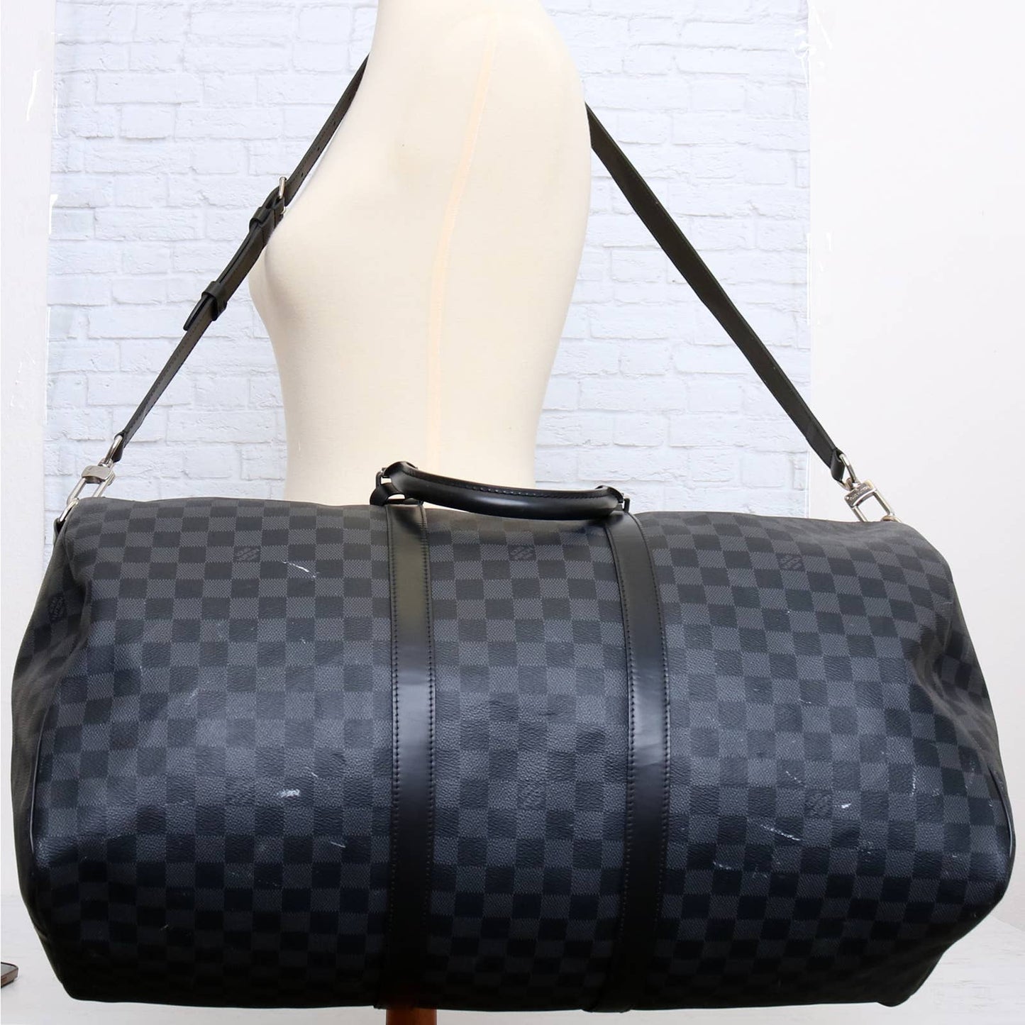 Louis Vuitton Keepall Bandouliere 55 Damier Graphite Duffle in Box