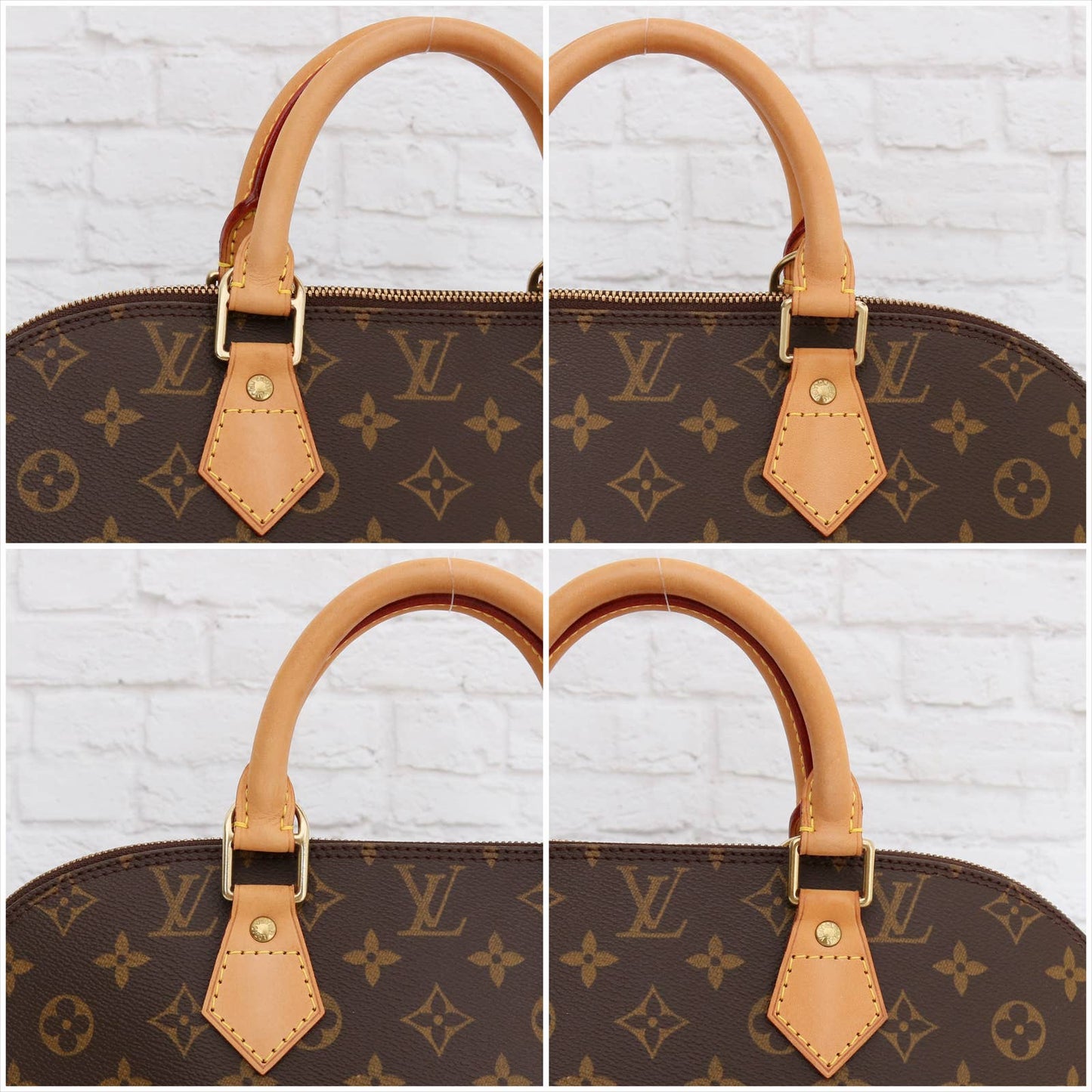 Louis Vuitton Alma MM Monogram Satchel with Dust Bag