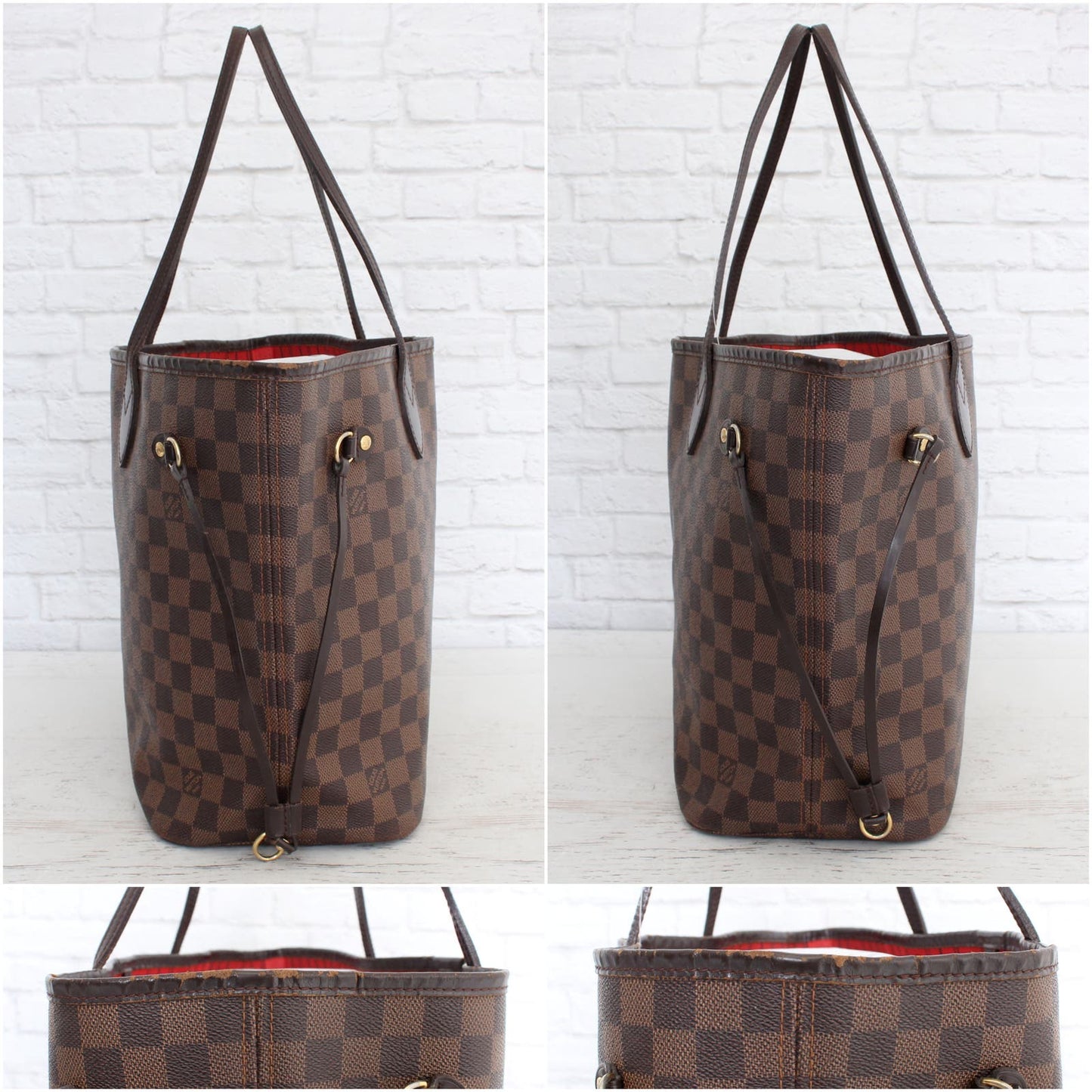 Louis Vuitton Neverfull MM Damier Ebene Tote