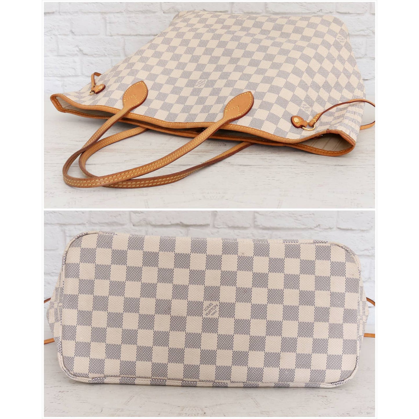 Louis Vuitton Neverfull MM Damier Azur Tote