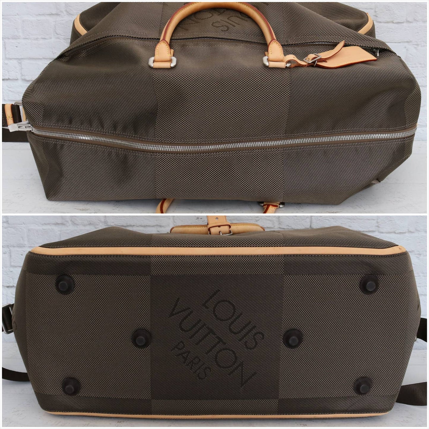 Louis Vuitton Souverain Terre Damier Geant Duffle Travel Luggage