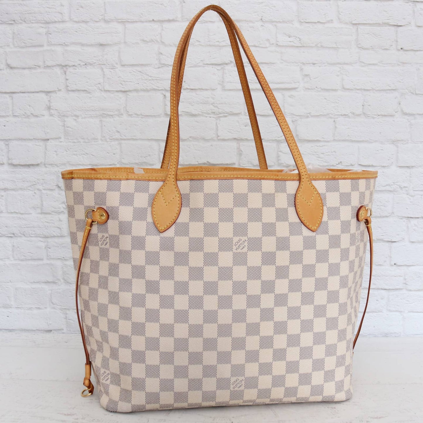 Louis Vuitton Neverfull MM Damier Azur Leather Tote