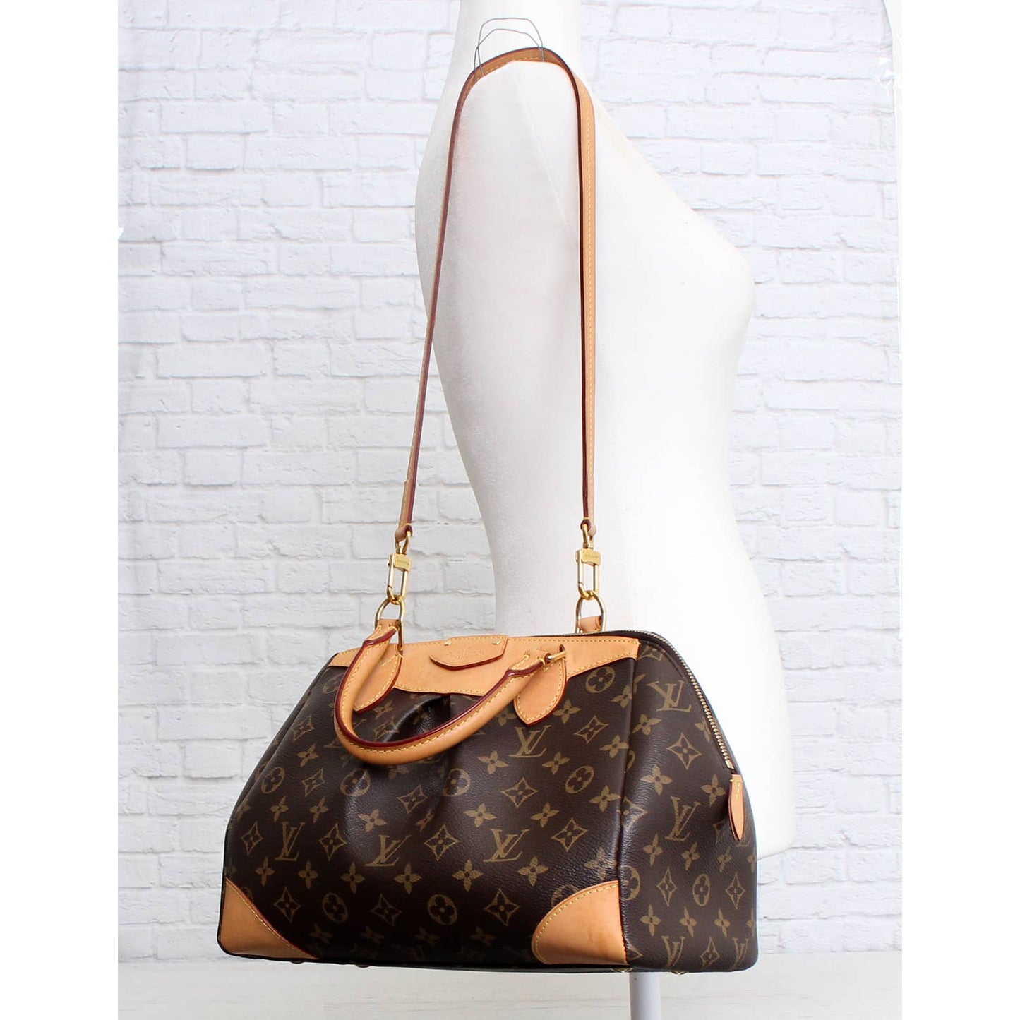 Louis Vuitton Segur Monogram Shoulder Satchel Purse Dust Bag & Box