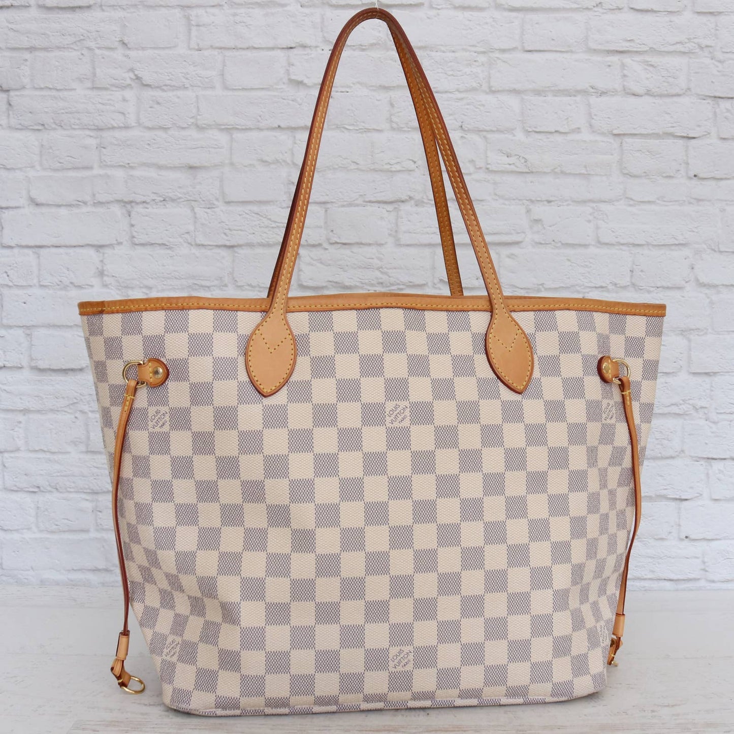 Louis Vuitton Neverfull MM Damier Azur Tote with Dust Bag