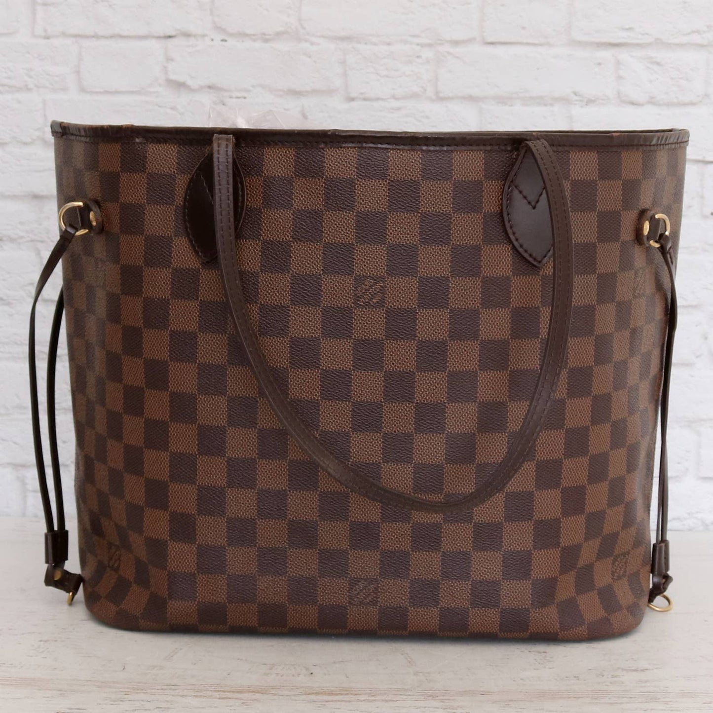 Louis Vuitton Neverfull MM Damier Ebene Cherry Tote