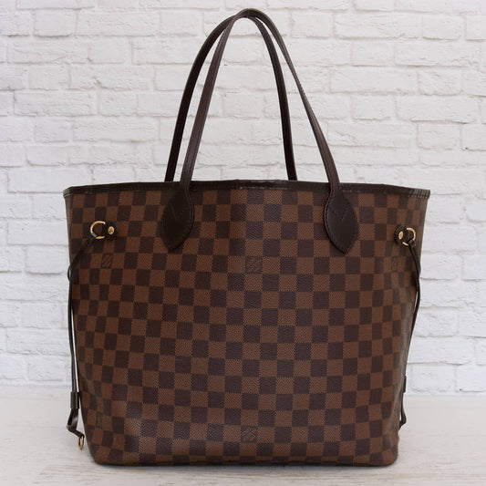 Louis Vuitton Neverfull MM Damier Ebene Tote