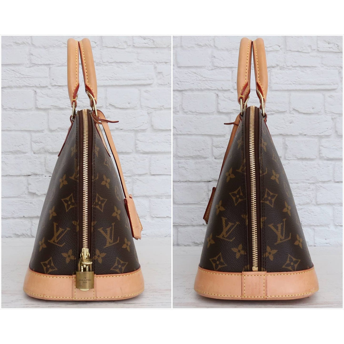 Louis Vuitton Alma PM Monogram Satchel Dust Bag & Box