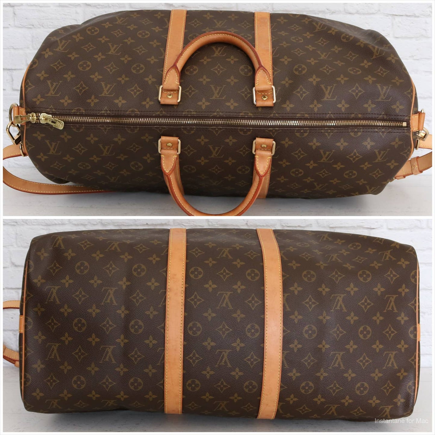 Louis Vuitton Keepall Bandoulière 55 Monogram Duffle Bag With Strap