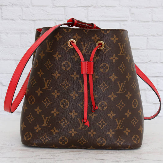 Louis Vuitton NéoNoé MM Monogram Bucket Crossbody in Poppy