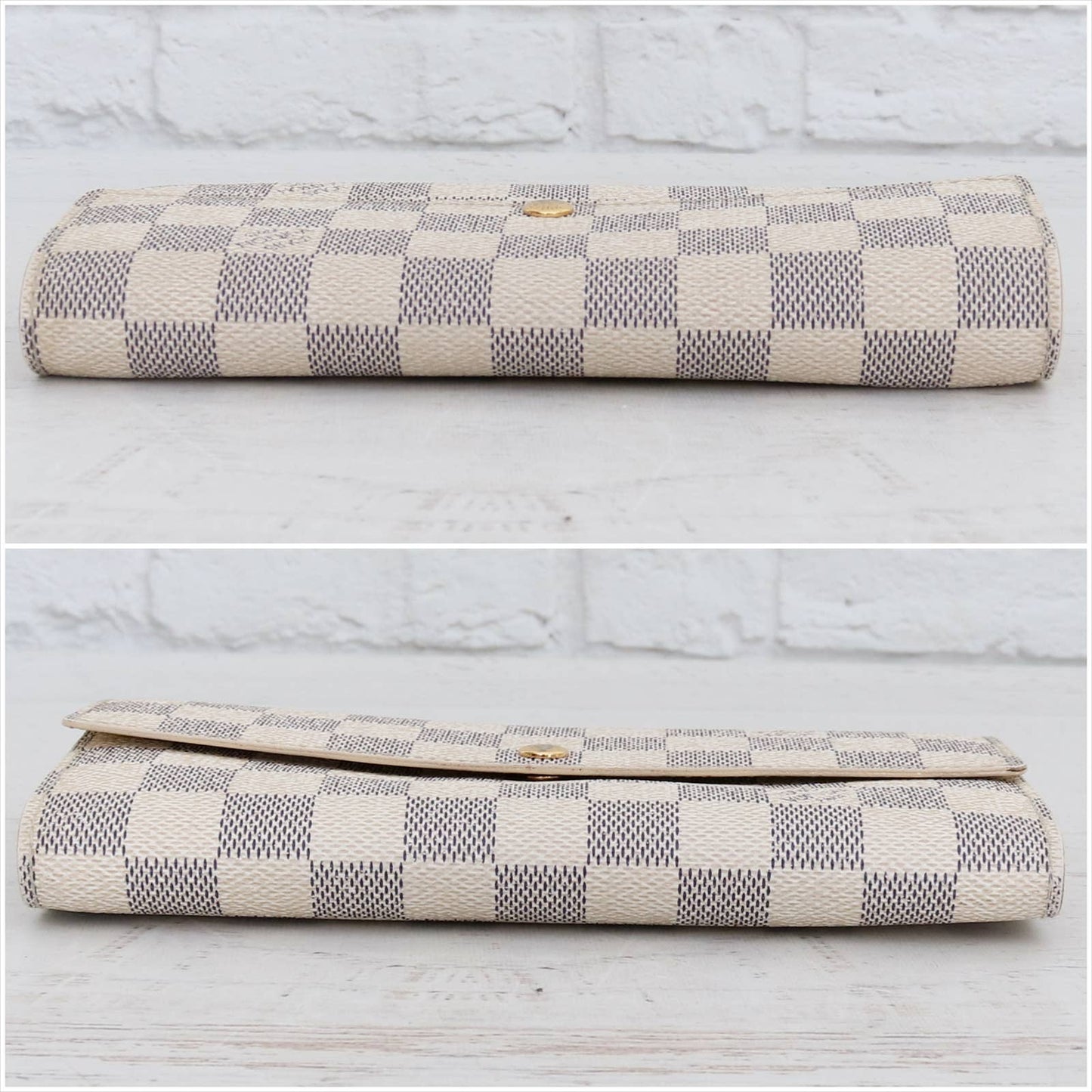 Louis Vuitton Sarah Portefeuille Damier Azur Wallet with Box & Dust Bag