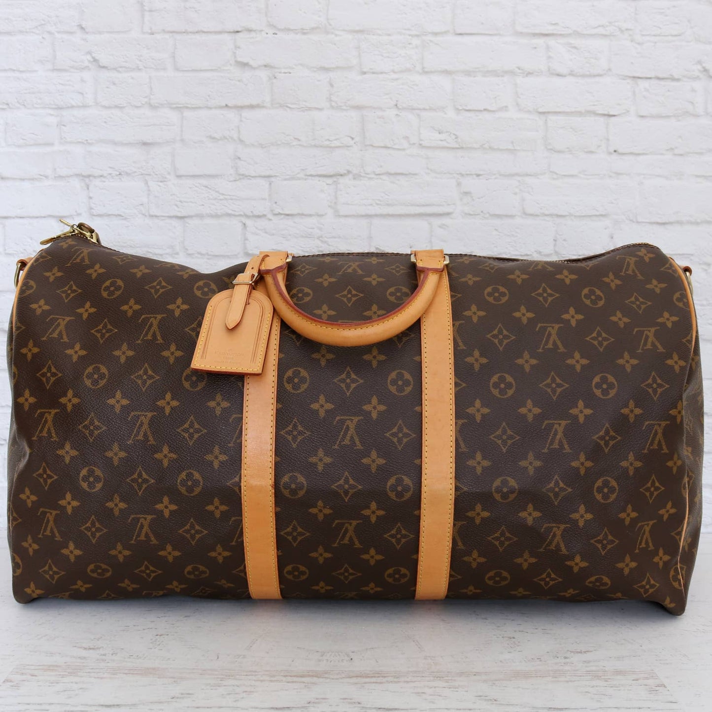 Louis Vuitton Keepall Bandouliere 55 Monogram Duffle Handbag