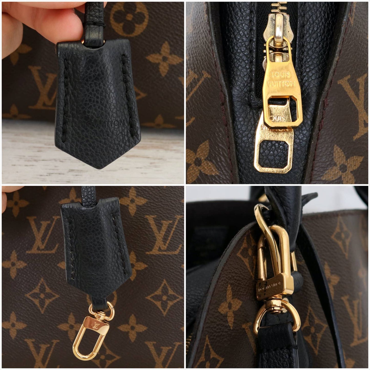 Louis Vuitton Alma B'N'B Monogram Black Shoulder Bag & Satchel