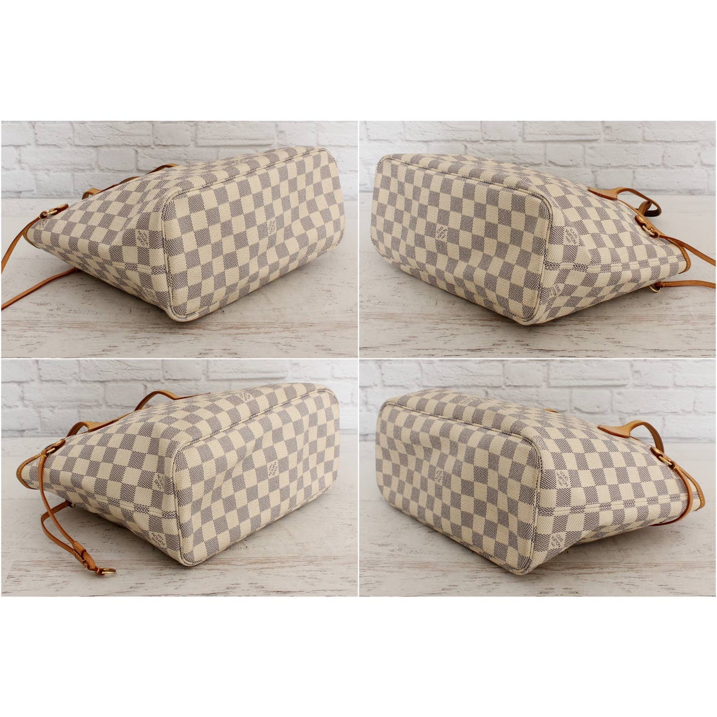 Louis Vuitton Neverfull PM Damier Azur Small Tote Shoulder Bag