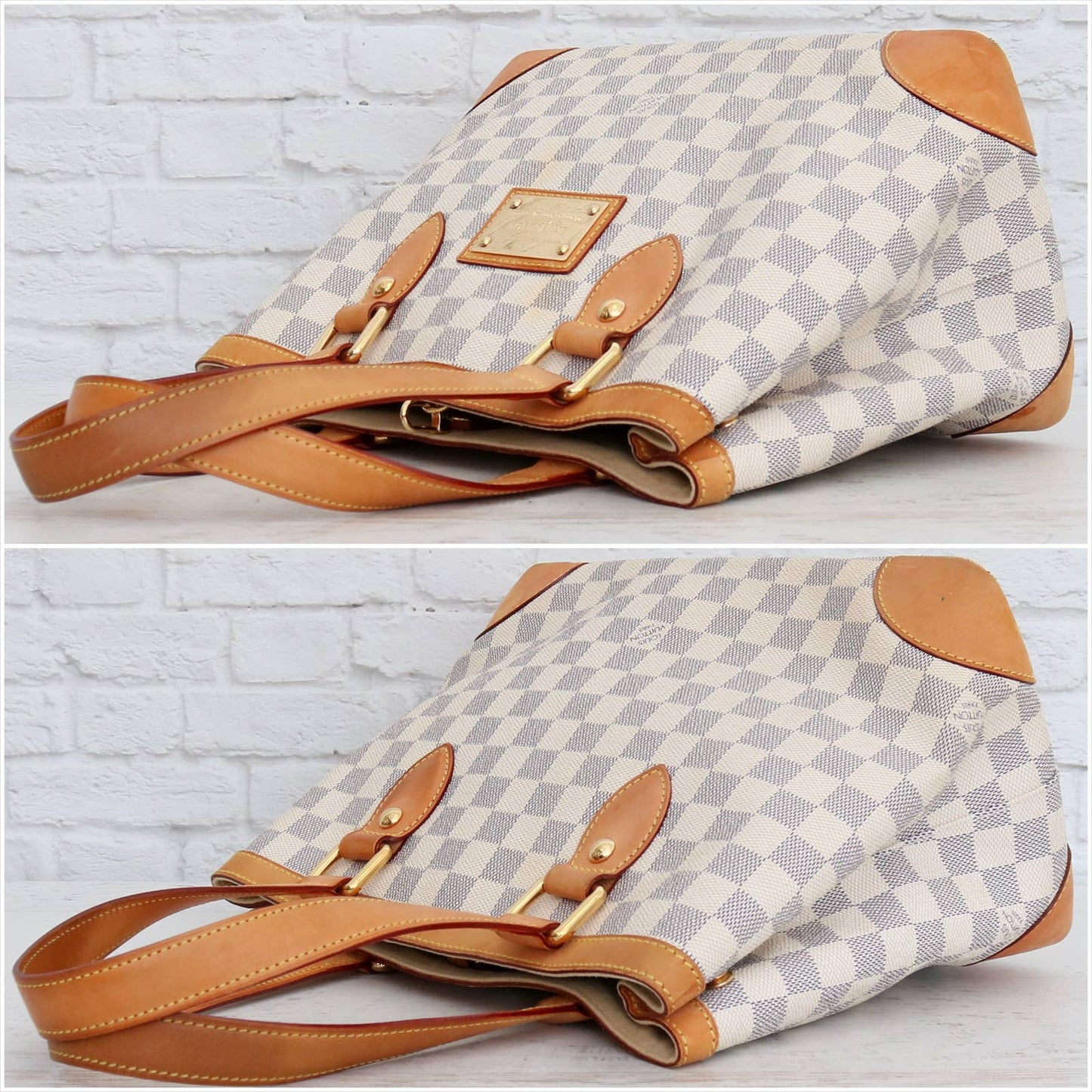 Louis Vuitton Hampstead PM Damier Azur Tote Shoulder Bag