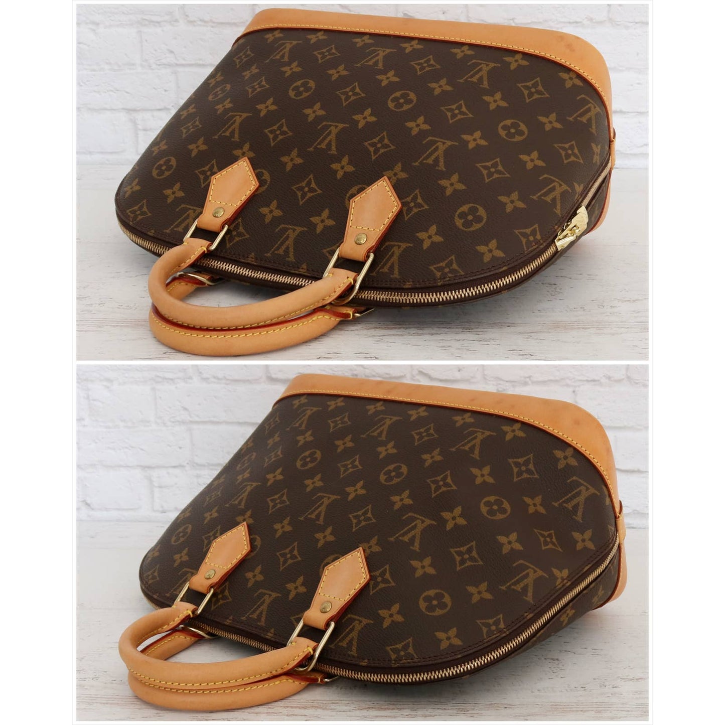 Louis Vuitton Alma MM Monogram Satchel with Dust Bag