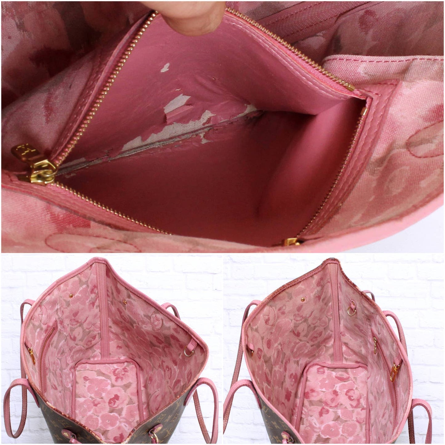 Louis Vuitton Neverfull MM Articles de Voyage Ikat Monogram Rose Tote