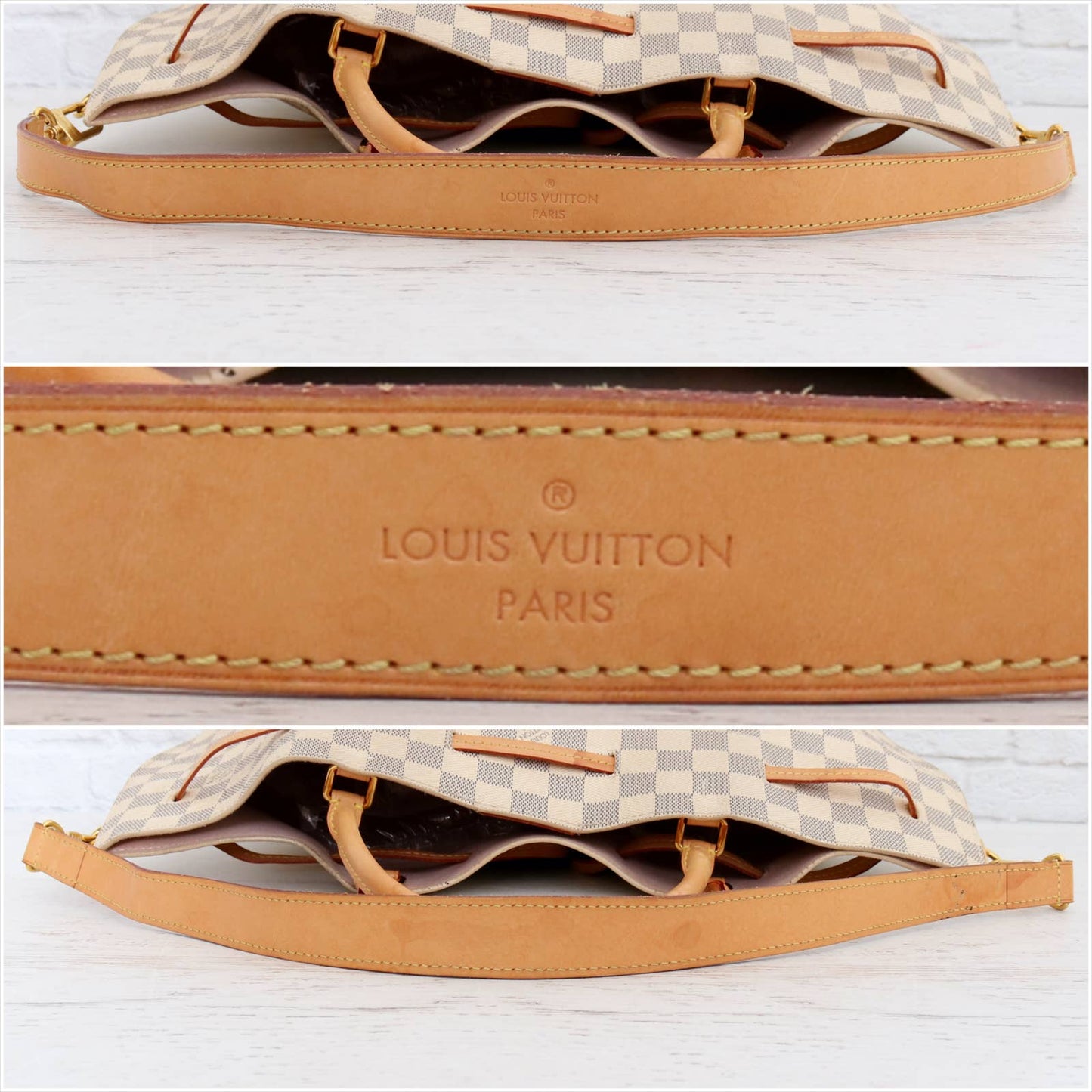 Louis Vuitton Girolata Damier Azur Bucket Shoulder Bag