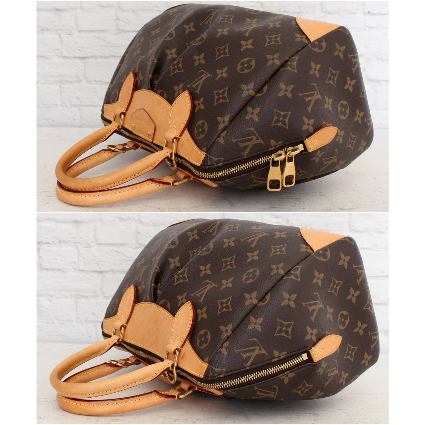 Louis Vuitton Segur Monogram Shoulder Satchel Purse Dust Bag & Box