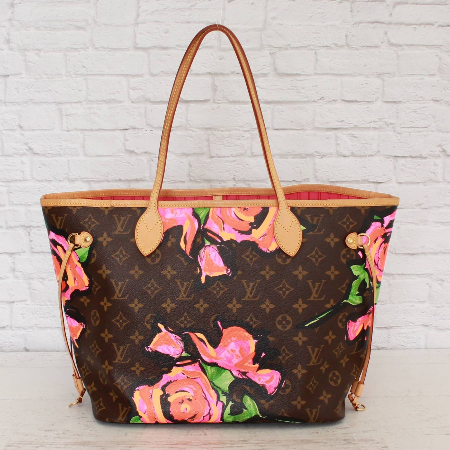 Louis Vuitton Neverfull MM Stephen Sprouse Roses Monogram Pink Tote