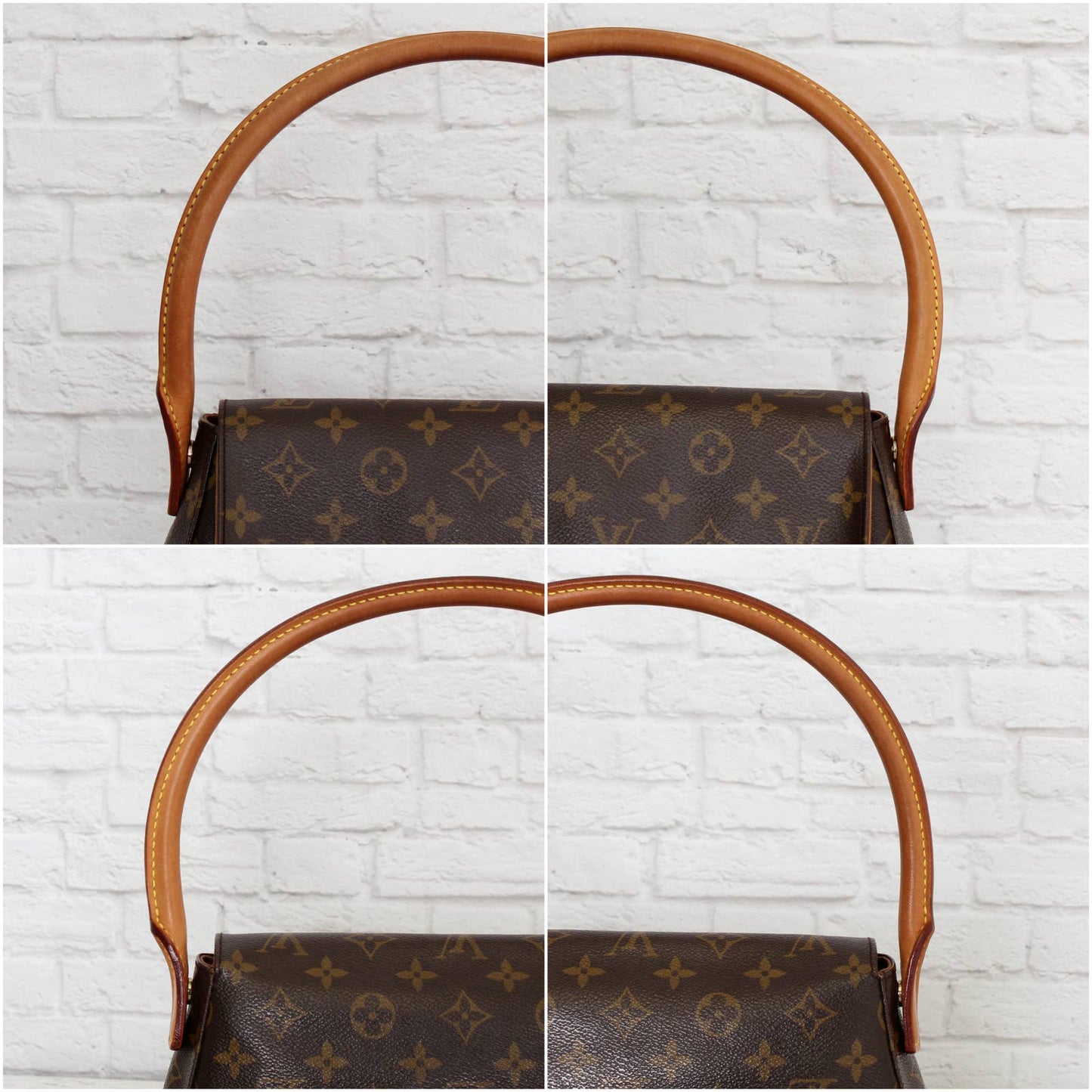 Louis Vuitton Mini Looping Shoulder Bag Monogram Purse Tote Leather LV