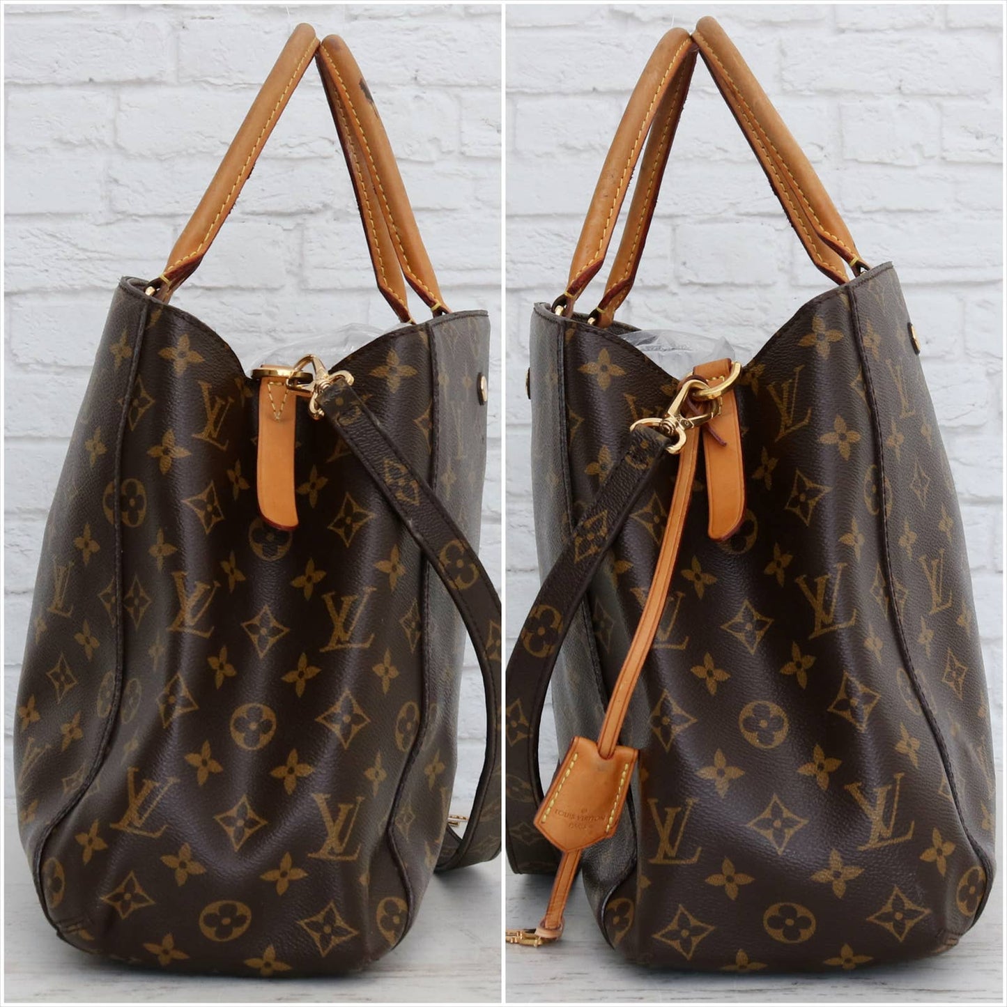 Louis Vuitton Montaigne GM Shoulder Bag Satchel Monogram Handbag Purse