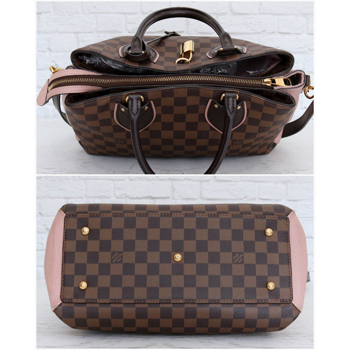 Louis Vuitton Normandy Magnolia Damier Ebene Satchel Shoulder Bag Zip