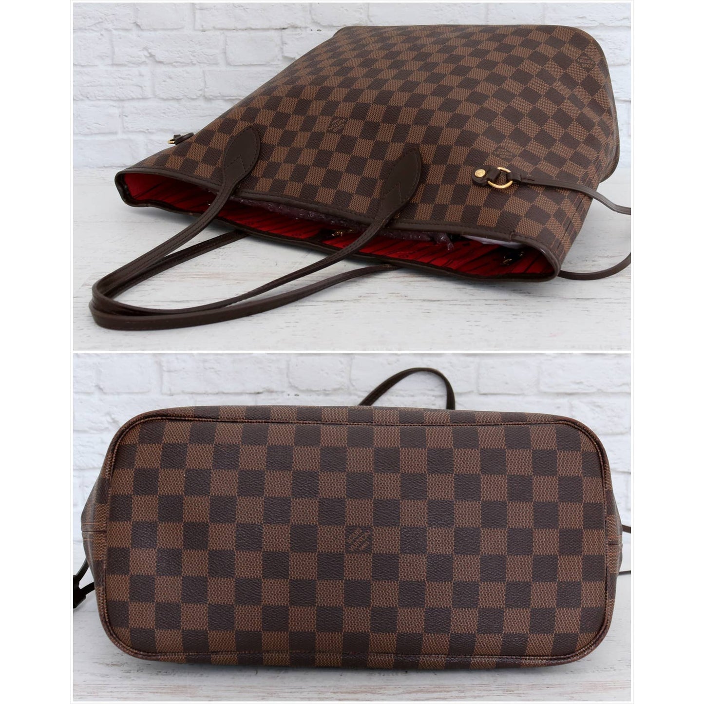 Louis Vuitton Neverfull MM Damier Ebene Tote