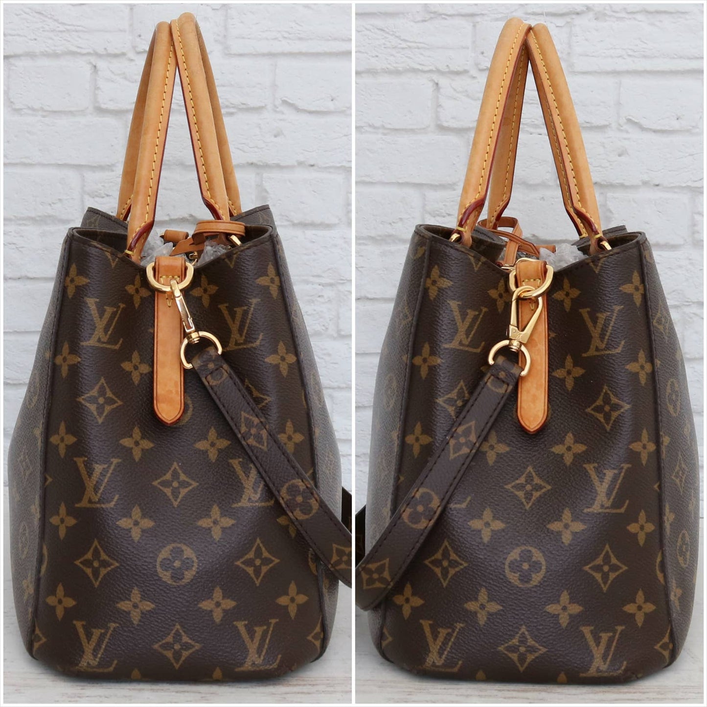 Louis Vuitton Montaigne MM Monogram Satchel & Shoulder Bag Dust Bag & Box