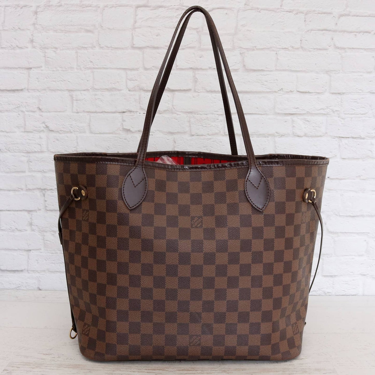 Louis Vuitton Neverfull MM Damier Ebene Cherry Tote