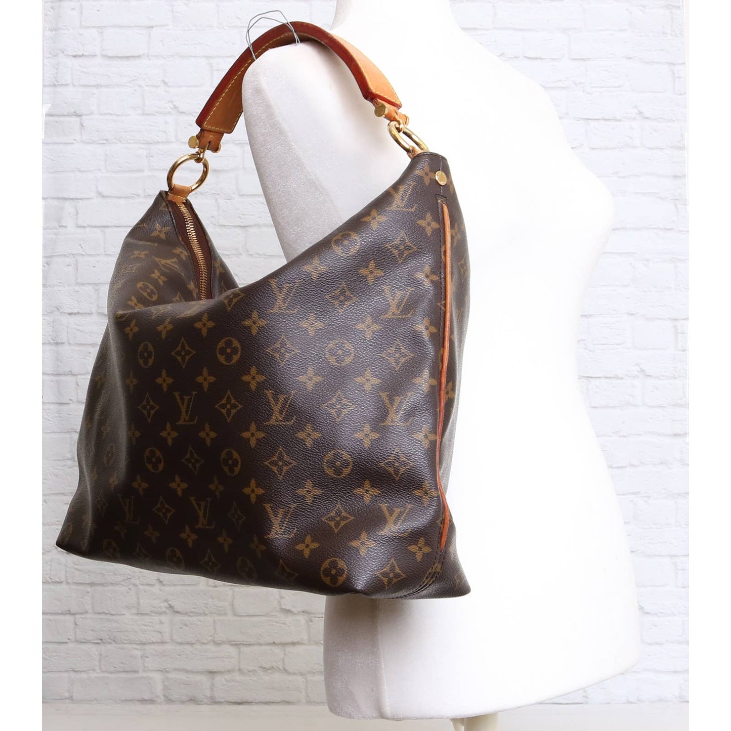 Louis Vuitton Sully MM Monogram Hobo Shoulder Bag  & Dust Bag