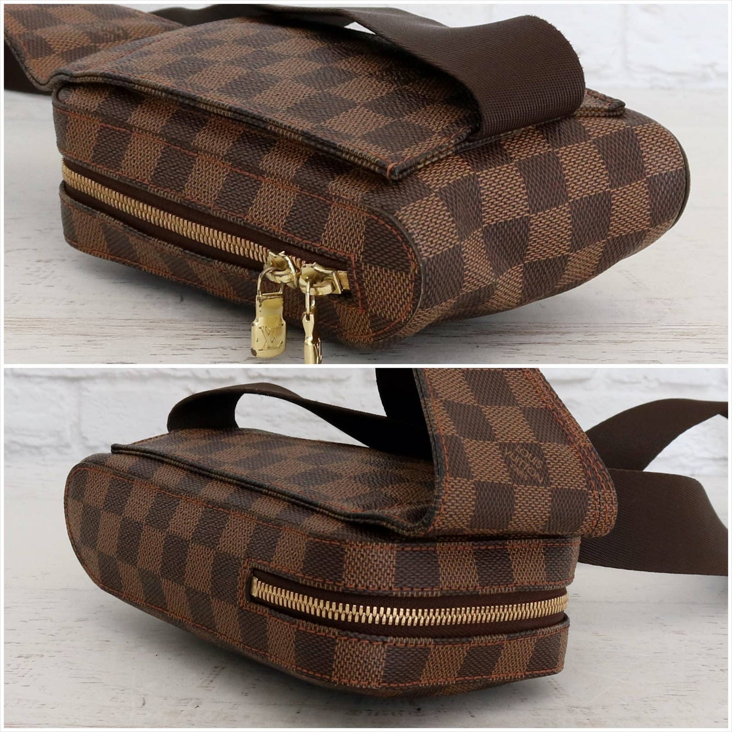 Louis Vuitton Geronimos Damier Ebene Sling Waist Bumbag