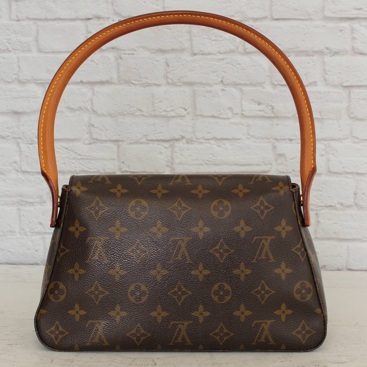 Louis Vuitton Mini Looping Shoulder Bag Monogram Purse Tote Leather LV