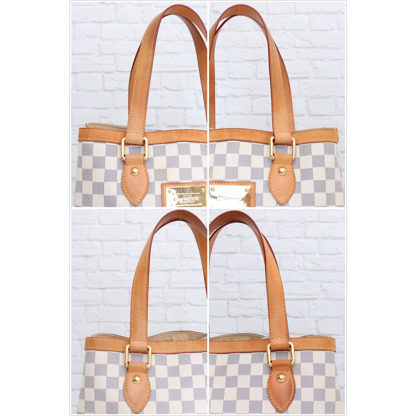 Louis Vuitton Hampstead PM Damier Azur Tote Shoulder Bag