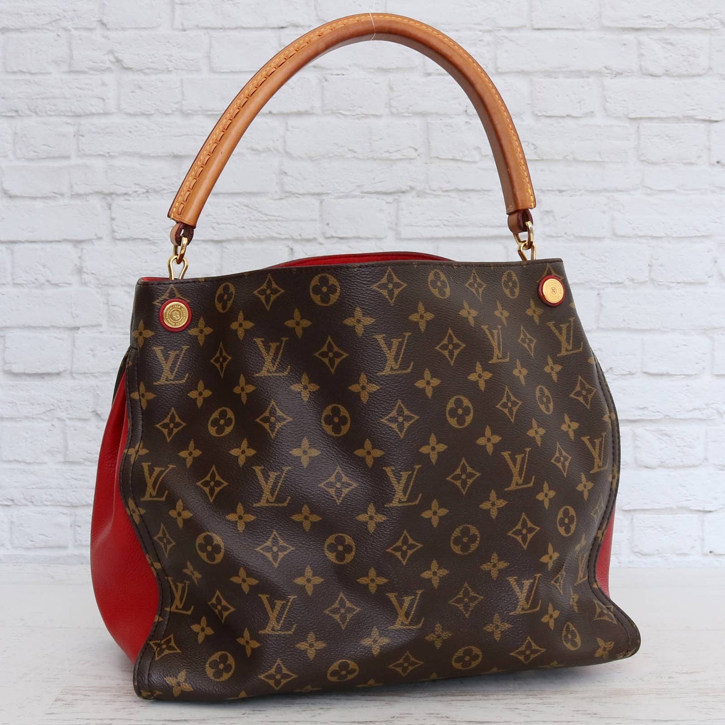 Louis Vuitton Gaia Hobo Red Monogram Shoulder Bag