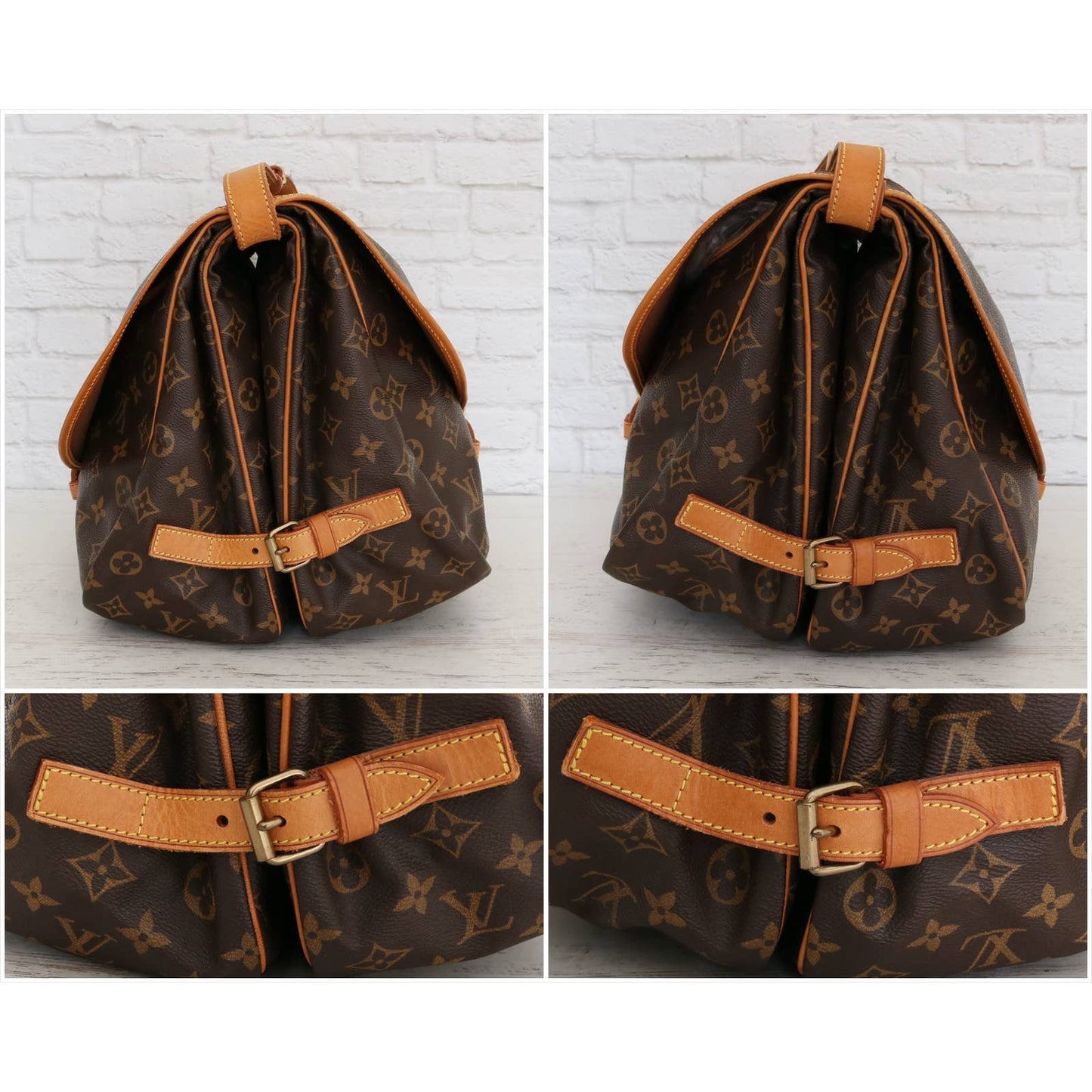 Louis Vuitton Saumur 35 Monogram Crossbody Leather Messenger Shoulder