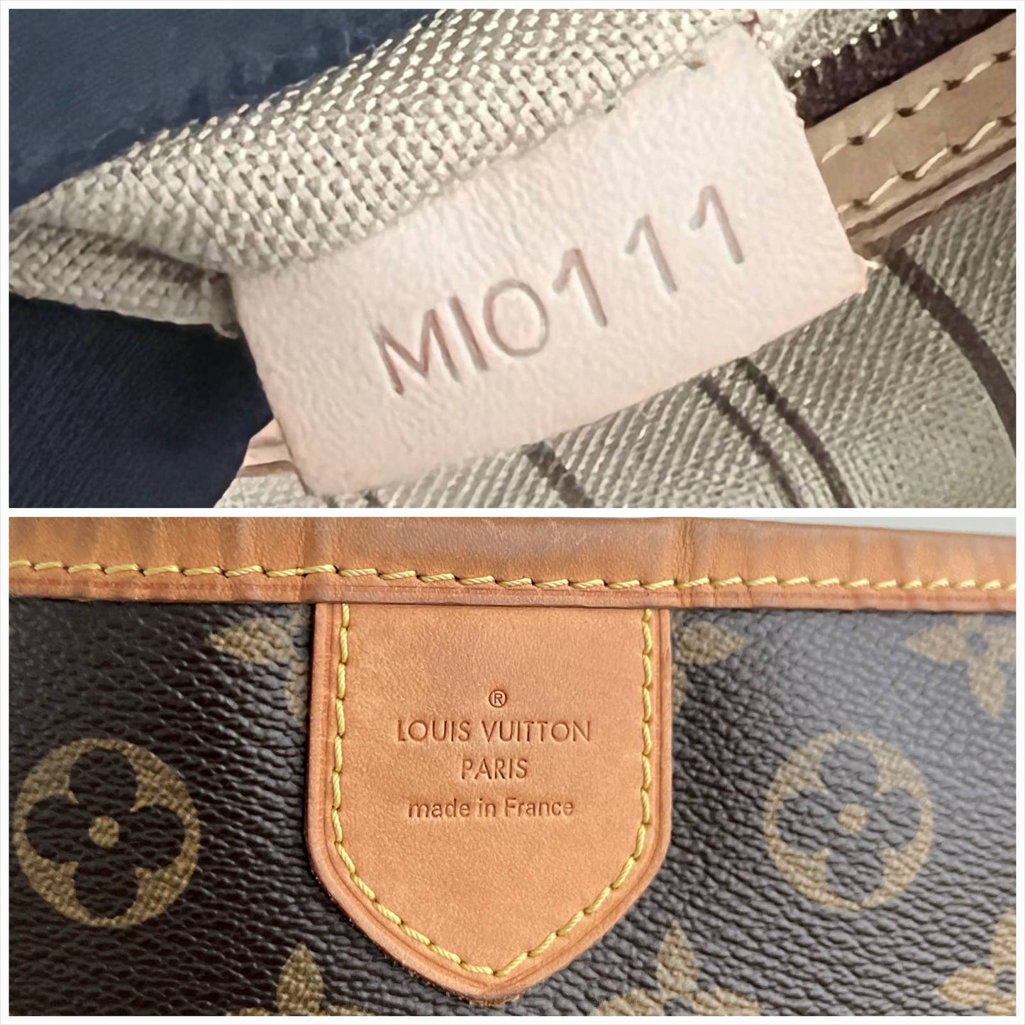 Louis Vuitton Delightful MM Monogram Tote Shoulder Bag Purse Handbag