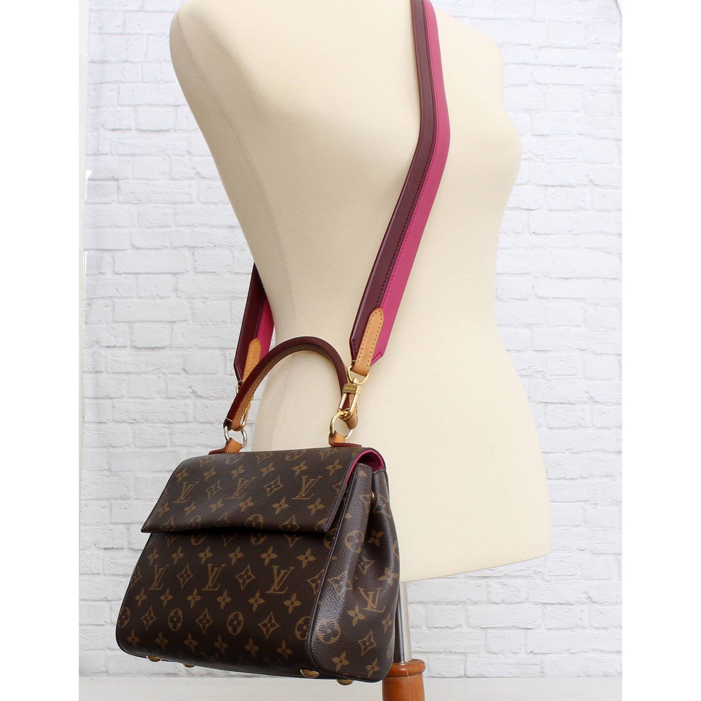 Louis Vuitton Cluny BB Monogram Crossbody Fuchsia