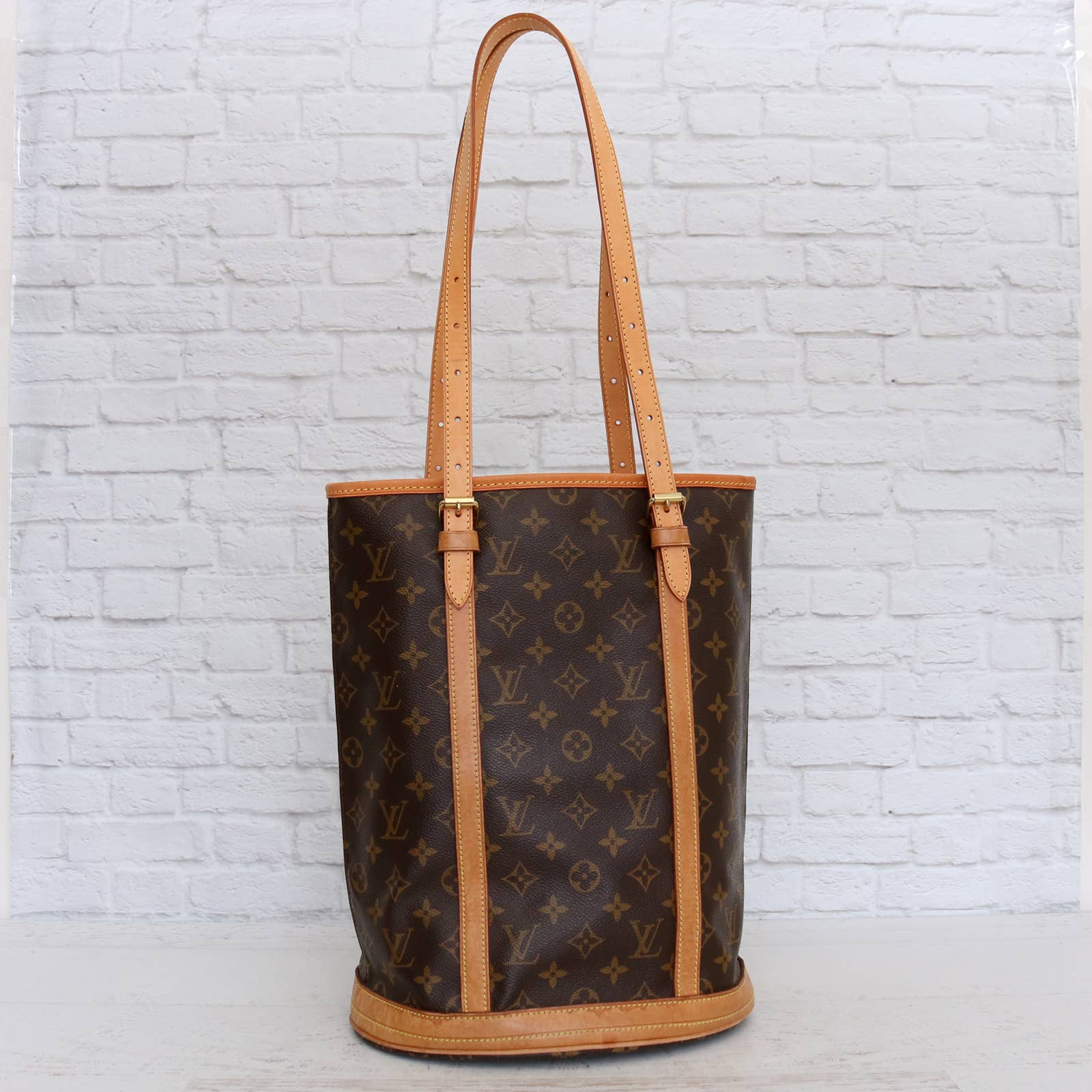 Louis Vuitton Tivoli GM Large Tote Monogram Shoulder Bag Leather Brown Purse  LV