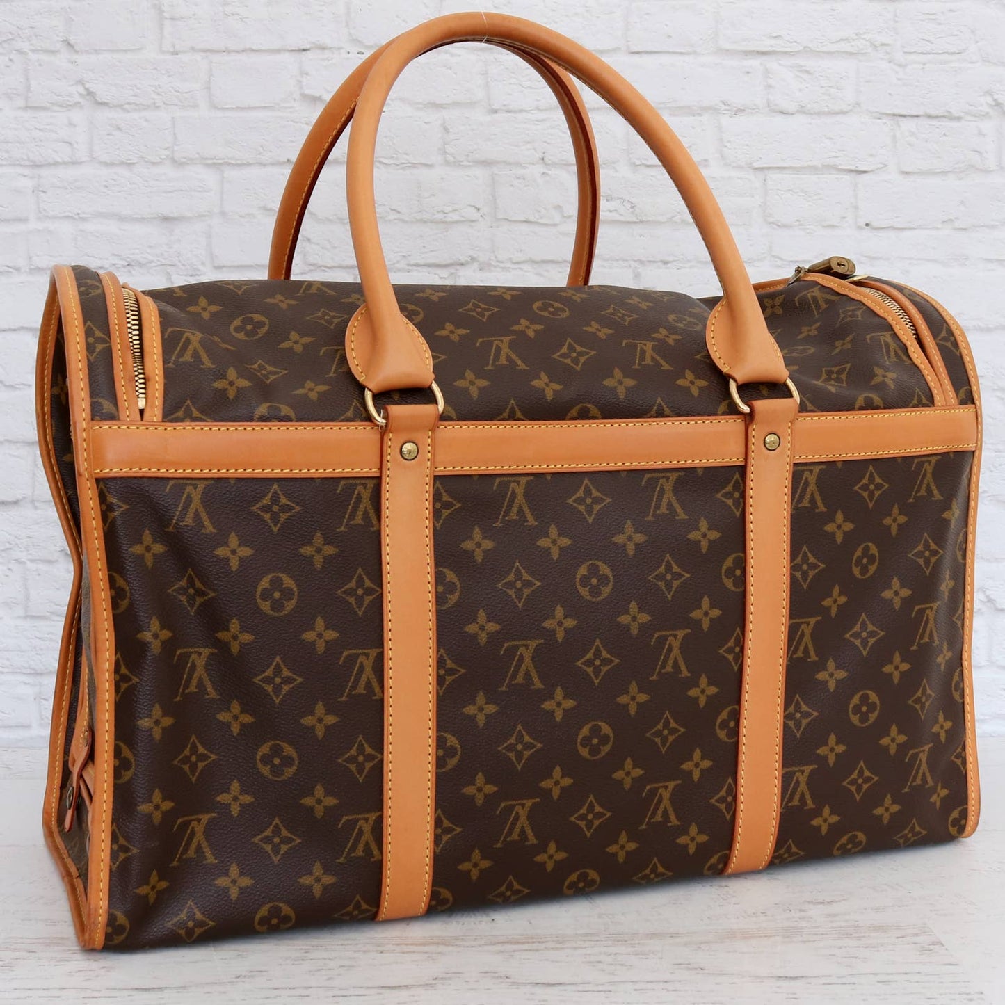 Louis Vuitton Dog Bag 50 Sac Chien Monogram Carrier/Travel Satchel