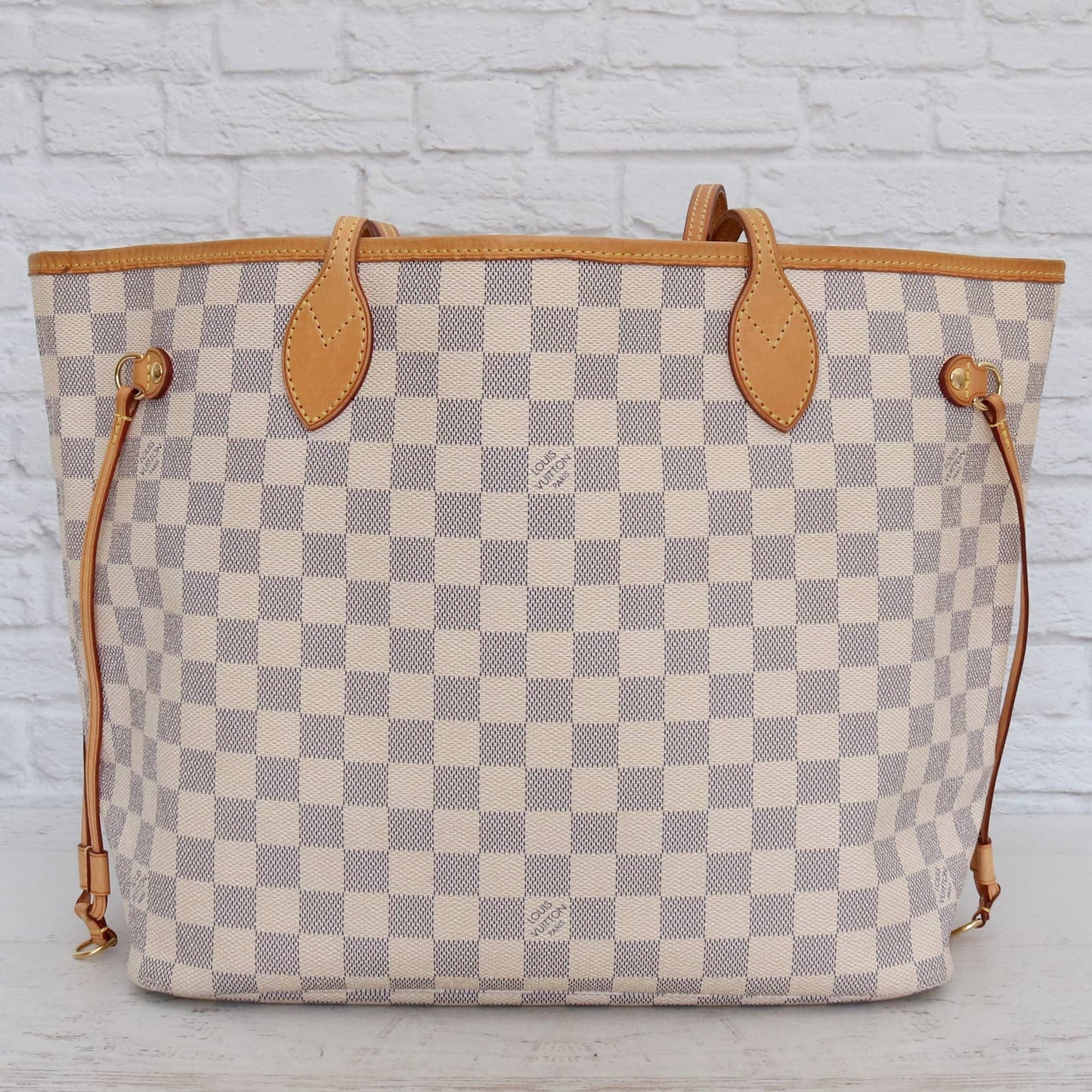 Louis Vuitton Neverfull MM Damier Azur Tote with Dust Bag