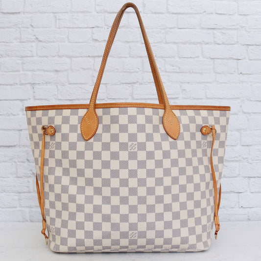 Louis Vuitton Neverfull MM Damier Azur Tote