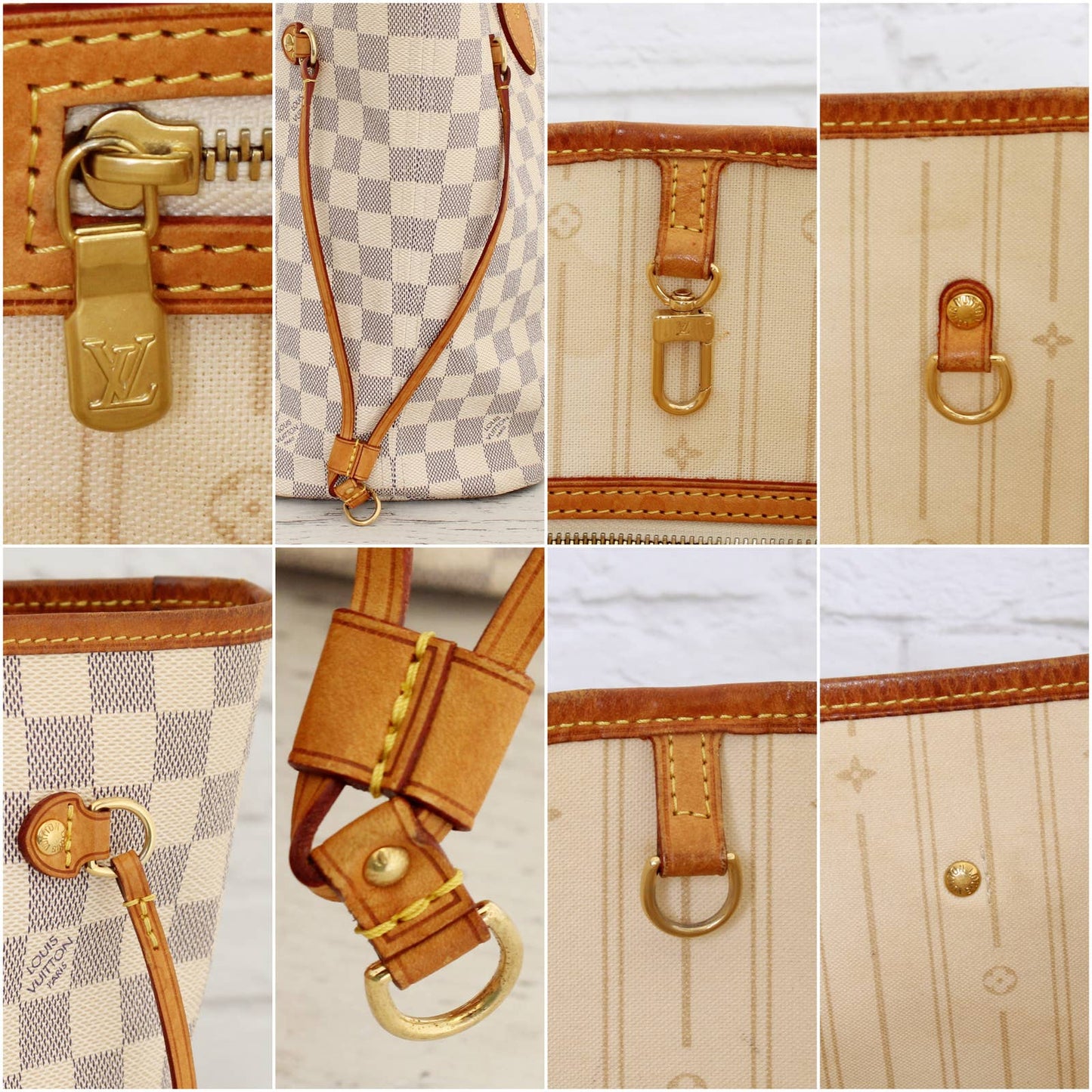 Louis Vuitton Neverfull MM Damier Azur Tote