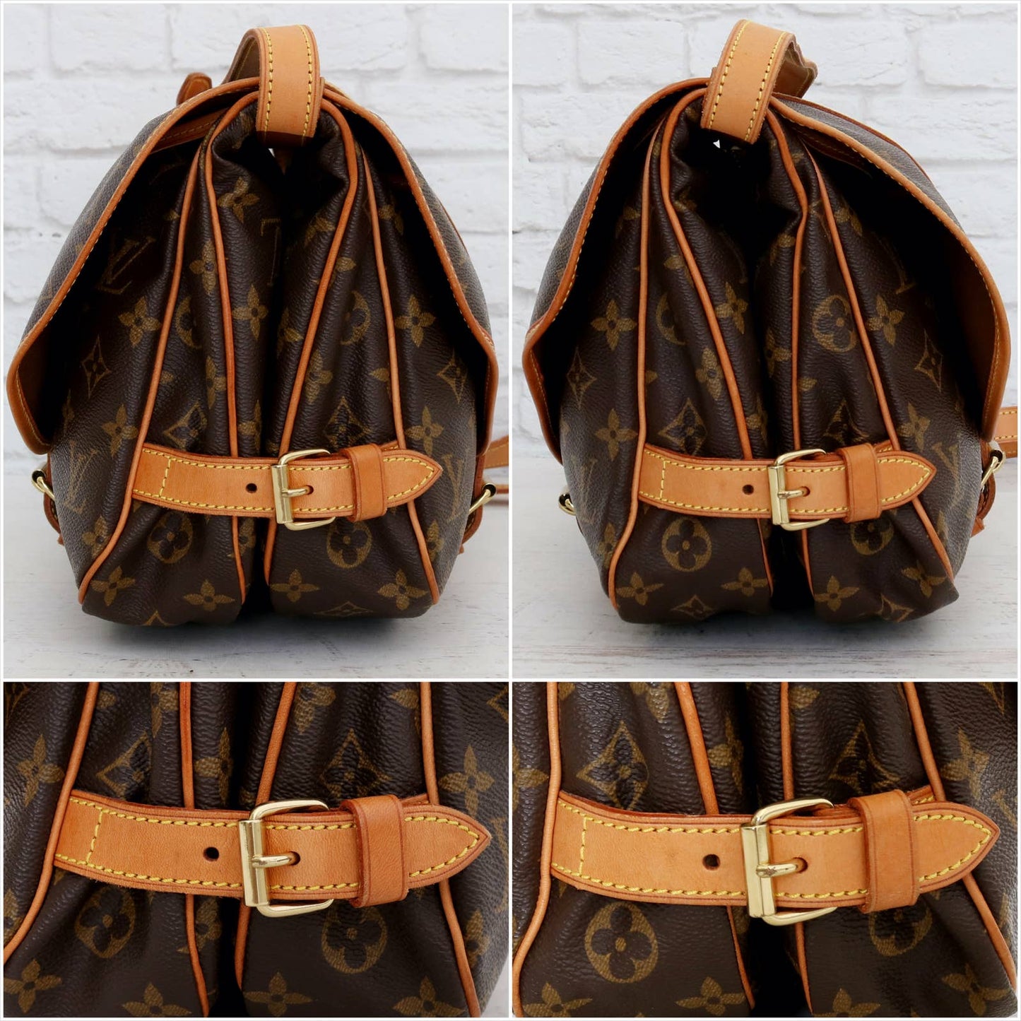 Louis Vuitton Saumur 30 Monogram Crossbody Canvas Handbag Messenger LV