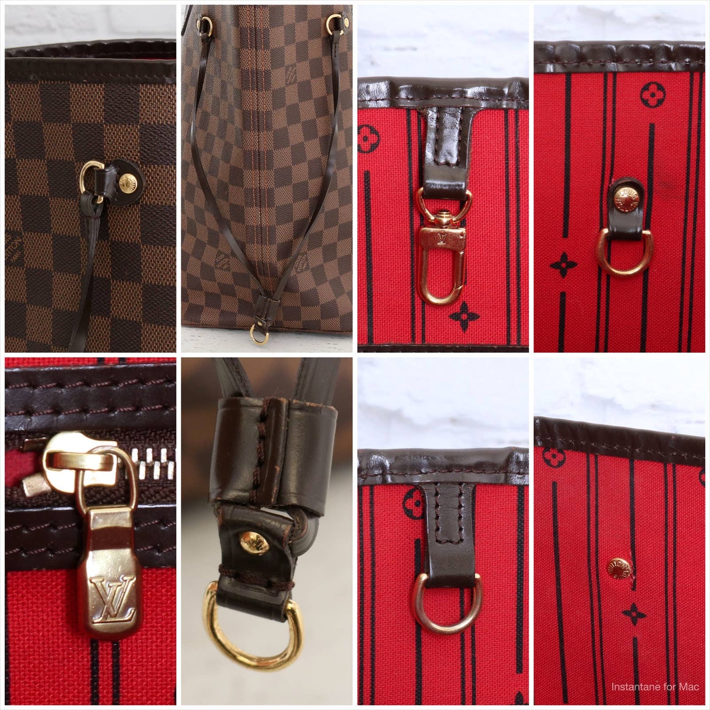 Louis Vuitton Neverfull GM Damier Ebene Large Tote