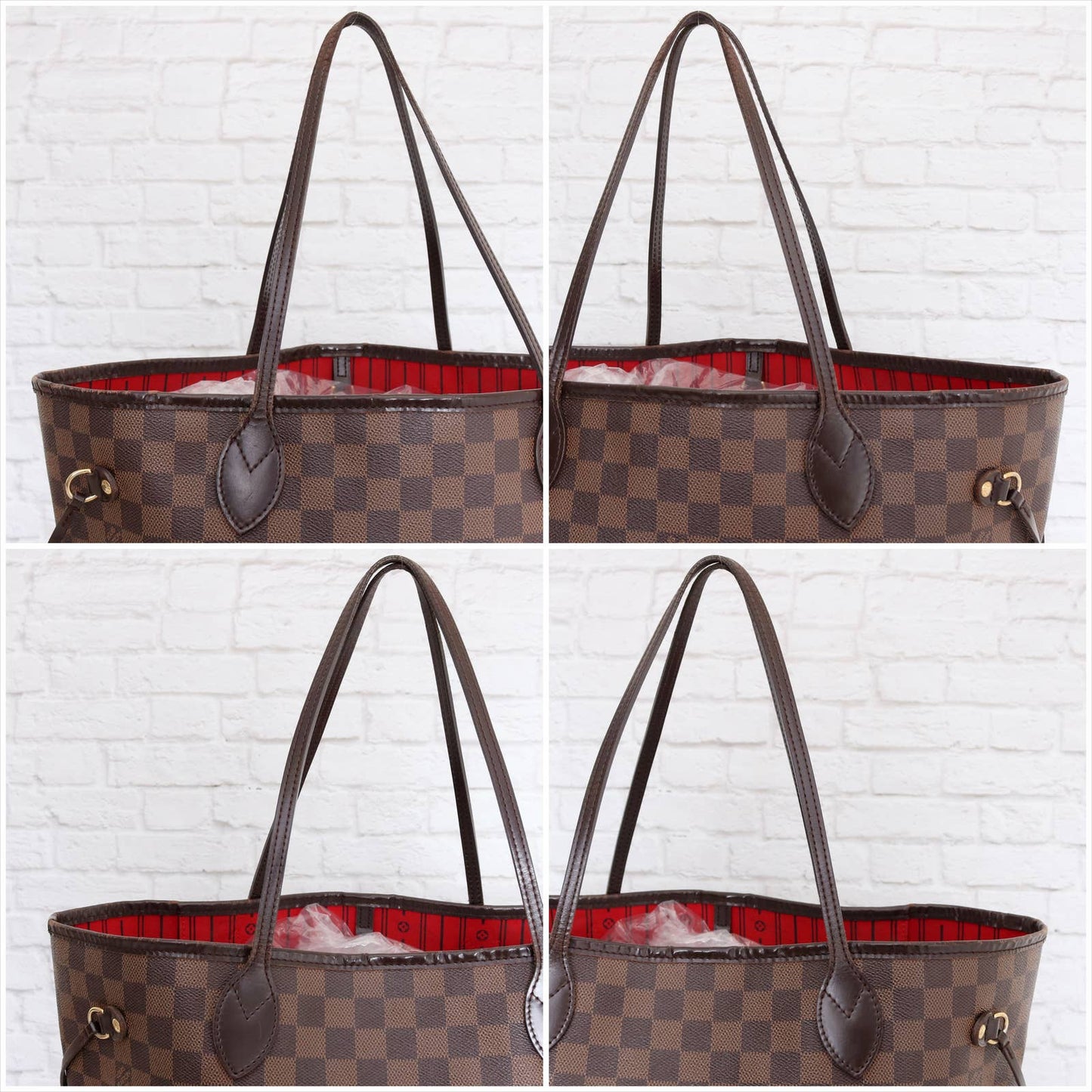 Louis Vuitton Neverfull MM Damier Ebene Cherry Tote