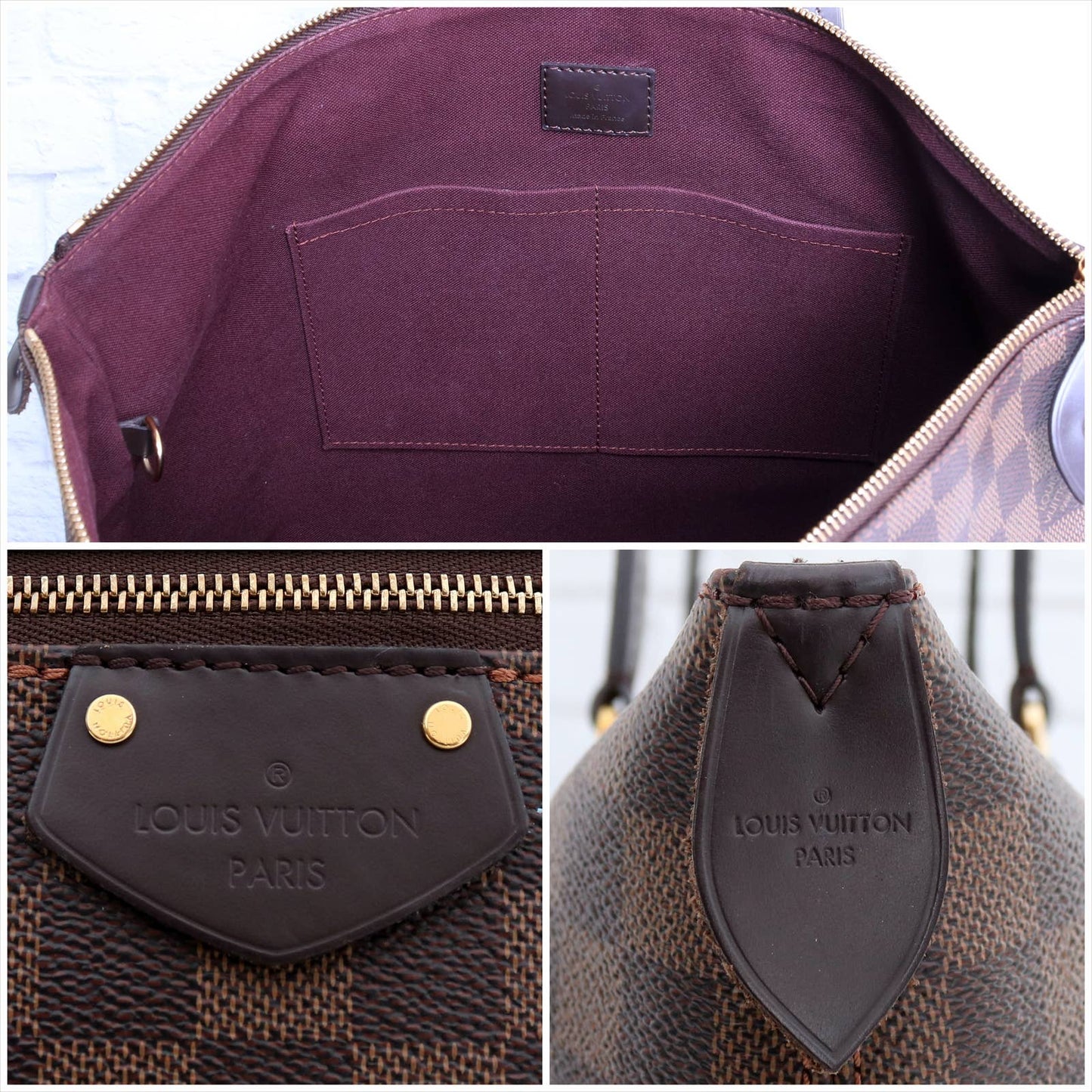 Louis Vuitton Iena MM Tote Damier Ebene Shoulder Bag